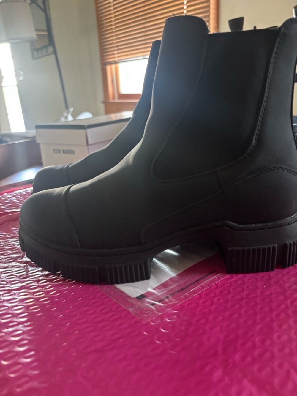 Nine West Black Women's Chunky Chelsea Ankle Boots